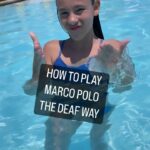 Shaylee Mansfield Instagram - The Deaf way to play Marco Polo - eyes closed and splashing allowed only! See how my Deaf family does it. 💦 🌞 Austin, Texas