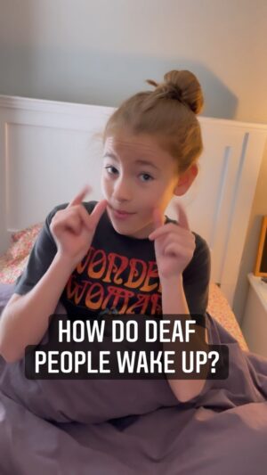 Shaylee Mansfield Instagram - So many people asked me this: how do Deaf people wake up? There are several ways such as the flashing lights, vibrating alarm clock, the sun, someone waking them up, and so on… discover my way of waking up at the end of the video. Hearing and deaf, what is your way?