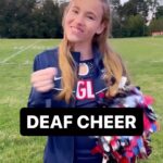 Shaylee Mansfield Instagram – Deaf cheer, where the rhythm is felt and the energy is contagious!  Deaf cheerleaders use a combination of dance, visual cues, drum beats, and sign language to perform cheers for their school. It’s a beautiful example of universality and creativity in a world of sports. 🤟 🦅🥁