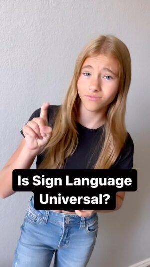 Shaylee Mansfield Instagram - What’s pretty cool is that there are more than 300 different sign languages around the world. Instead of me telling you, here are 5 Deaf people signing in their own language -  from India, Australia, Mexico, USA, and Japan (JSL). Like every language in this world…sign language is definitely not universal. If all languages were all the same, it would be boring.

Video descriptions:
@shwetakofficial Young Indian woman with straight black hair wearing a buttoned up lace collar top. 
@keepingupwiththecallaghans_ A 10 year old white girl standing in front of bushes, wearing light purple sweater. 
@topheravila A latine person with a beard, white plugs, and a gold necklace, wearing a short sleeved green shirt and standing in front of a pool during a sunset.
@shayleemansfield A white teen girl wearing a black t-shirt with jeans standing in front of a grey wall. 
@yutaka727 A Japanese man with green hair, white t-shirt, and blue jeans standing in front of a plain white wall.