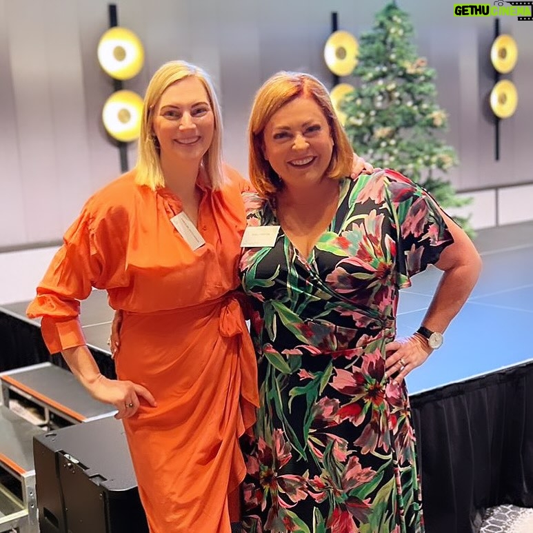 Shelly Horton Instagram - Up bloody early this morning. But worth it to play with @carolineo_hutchison at the Women in Tourism Christmas Gold Coast breakfast. Plus to rub it in that she bought 4000 raffle tickets and I bought seven but I won! 🤣🤣 Then I raced to the Nine studio to do a spot on @thetodayshow Hectic! Channel 9 Gold Coast