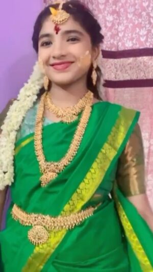 Sherin Thara Instagram - Shine bright like a diamond 💍💎 Mayu family function all are welcome🙏

#shooting #shootingscene #shooting📷  #shootingday #shootingtime 

#babysherin #babymayu #mayu #baakyalakshmi #vijaytelevision #trendingreels #babyshruthi #mounaraagam #trending #explore #explorepage #viral #viralreels #instadaily #instagood #instamood #instagram #instapost #instafollow #instalike #fun #love #family #instareels #reels