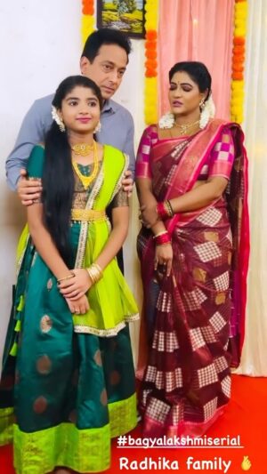 Sherin Thara Instagram - Complete family❤️❤️❤️

My beautiful traditional outfit customised by @minime_by_arjocouture 

#babysherin #babymayu #mayu #bhagyalakshmi #vijaytelevision #vijaytv #trending #trendingreels #explorepage #explore #radhika #gopi #instadaily #instagood #instapost #instalike #positvevibes #viral #family #fun #love #gratitude #happy #smile #celebration #promotion #influencer #celebrity #influencerdigital