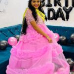 Sherin Thara Instagram - I am blessed & I thank god for every day for everything that happens for me💖 Gorgeous outfit from @rehrakidscouture @rehradesignstudio Thank you sissy for this beautiful outfit customised to my own day for my special day 💖 Thank you event planner for this beautiful decoration & organised planning @namma_veetu_festival #babysherin #babymayu #mayu #baakyalakshmi #vijaytelevision #instadaily #instagood #outfitoftheday #birthday #happy #celebration #celebrity #ballgown #collaboration