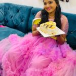 Sherin Thara Instagram - I am blessed & I thank god for every day for everything that happens for me💖 Gorgeous outfit from @rehrakidscouture @rehradesignstudio Thank you sissy for this beautiful outfit customised to my own day for my special day 💖 Thank you event planner for this beautiful decoration & organised planning @namma_veetu_festival #babysherin #babymayu #mayu #baakyalakshmi #vijaytelevision #instadaily #instagood #outfitoftheday #birthday #happy #celebration #celebrity #ballgown #collaboration