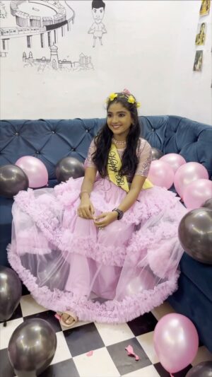 Sherin Thara Instagram - All about my 12th birthday celebration💖October 12💖

Thank you event planner @namma_veetu_festival 
Thank you @rehrakidscouture @rehradesignstudio customised such a beautiful birthday special outfit💖

Thank you all my insta family💖 for your blessings & hearty wishes💖 love you all so much 😘

#influencer #grateful #bliss #thsnkful #thsnkfulgratefulblessed #happy #birthday #fun #love #babysherin #babymayu #mayu #baakyalakshmi #vijaytelevision #explore #explorepage #trendingreels #trendingnow #trending #instsgram #insta #instareels #instspost #instalike #instagood #instsmood #instafashion #instafollow #recent4recent #instafollowme