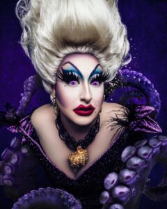 Sherry Pie Instagram - They weren't kidding when they called me, well, ah WITCH! ART by Poor Unfortunate Artists 🌊🪸🐙🐚🧜‍♀️ #disney #littlemermaid #thelittlemermaid #ursula #seawitch #purple #disneygay #gaydisney #queerartist #lgbtq #sherrypie #dragqueen #drag #witch #photography #magic #poorunfortunatesouls #makeupartist #sea #ocean #wayback #divine #movie #disneyvillains #villain #myoctopusteacher #boss #campclassic #gay #pride Ursulas Lair