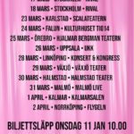 Shima Niavarani Instagram - Pirrighetens pirr-morsa! Biljettsläpp imorgon onsdag den 11/1 kl 10! 💝🤌🏼 Haffa biljetter! Se länk i bio. Team Punk Rocker: Art director: @neuemartin Foto: @ninjahanna Styling: Shima, jag Kläddesign: @tovebernerwik MUA: @lindahallberg Hår: @peterhagelstam @bjornaxen Rekvisita: @ylva.norlin PR/Press: @snordinpr