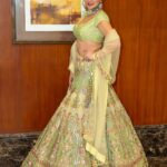 Shraddha Arya Instagram - Hare Ram Hare Ram Ram Ram Hare Hare …. 💚 Lehenga: @reynutaandon Jewelry: @purabpaschim