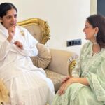 Shraddha Arya Instagram - RakshaBandhan understood from and celebrated with the very calming and enriching Brahma Kumaris. Thank you for gracing our home with your visit and bestowing on the words of Wisdom! 🙏🏻 #HarshaDidi #RupalDidi #BrahmaKumaris