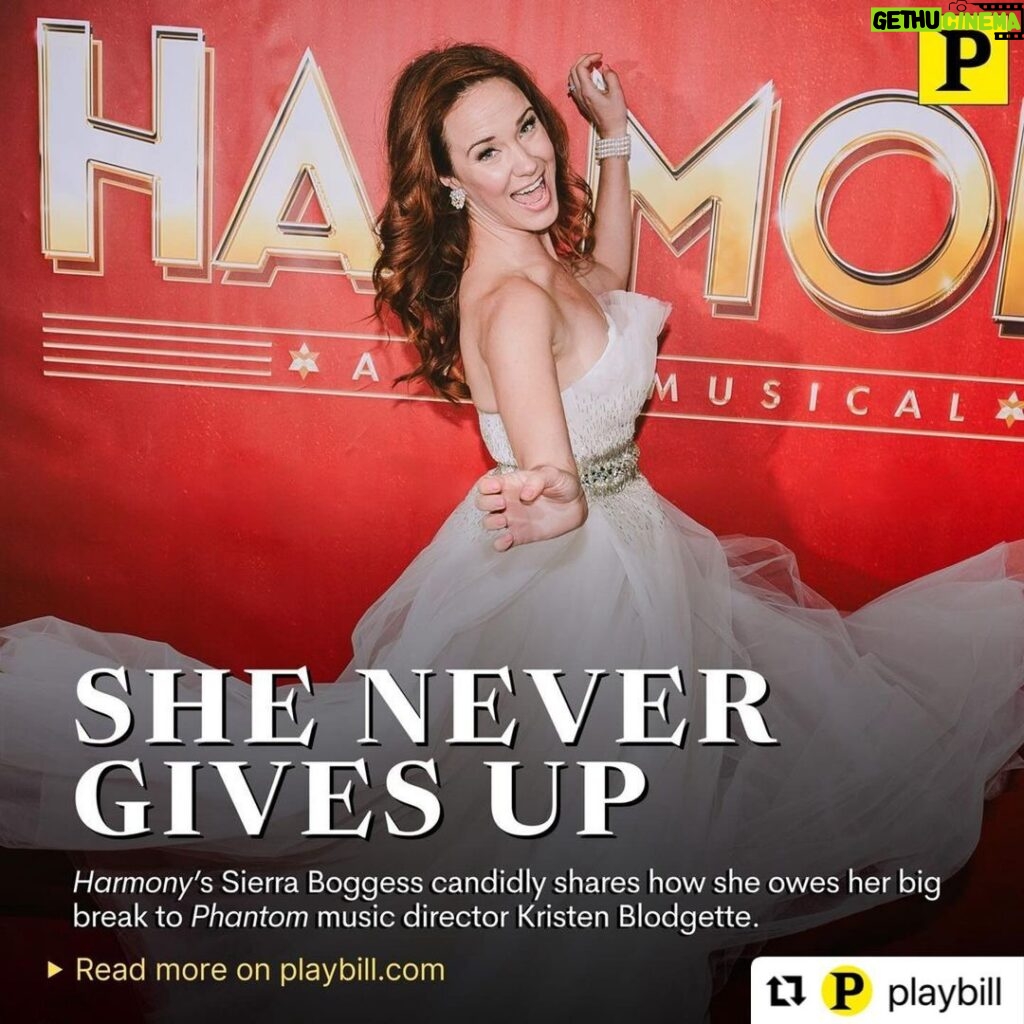 Sierra Boggess Instagram - #Repost @playbill @harmonyanewmusical @officialsierraboggess ・・・ I don’t have ‘quit’ in me.” Head to the link in our bio to learn @officialsierraboggess’s secret for never giving up. 📸 by @michaelah.jpg