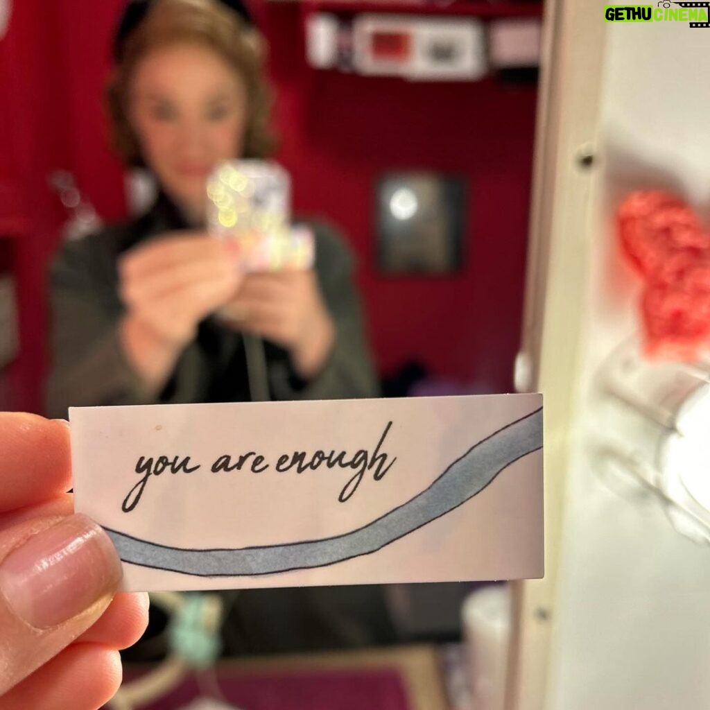 Sierra Boggess Instagram - Mary and I reminding you today and everyday that you… YEP you!! Are enough!!!! #lightlessonsbysierra #lightlessonswithsierra