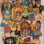 Simon Musk Instagram - ‪Utterly incredible artwork here! Honoured to be amongst a lot of these names‬! Credit: @will_power_sepw #fanart #maskedwrestler #masks #ligero #wrestling #artwork