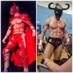 Simon Musk Instagram - Throwback Thursday: 2 of my favourite pairs of gear I’ve worn. Being a huge video game fan, I loved how well these Super Mario and Pac-Man attires came off! 🕹 #wwe #ligero #nxtuk #nxt #wrestling #throwbackthursday #tbt #videogames #supermario #pacman #professionalathlete