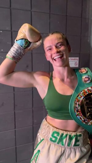 Skye Nicolson Instagram - Champ Talk 🗣️

Fresh off her win, @skyebnic calls out 
@Serranosisters 🔥🥊🍿👀

#CameronTaylor2