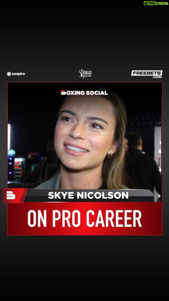 Skye Nicolson Instagram - 🗣 “I’VE GOT HUGE DREAMS” @SkyeBNic on moving on from the Olympics and her amateur career and focusing fully on her goals in the professional game!🥊 🎉 𝗙𝗢𝗥𝗚𝗘𝗗 𝗢𝗙𝗙𝗜𝗖𝗜𝗔𝗟 𝗙𝗜𝗚𝗛𝗧 𝗪𝗘𝗘𝗞 𝗣𝗔𝗥𝗧𝗬 | Thurs, 8th Feb | London | Get your tickets via the link in our story 🔗 #SkyeNicolson #Boxing