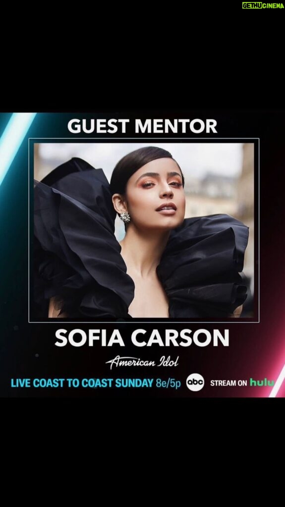 Sofia Carson Instagram - I feel so privileged to have mentored @americanidol’s Top 5 this week 🤍 Powerful voices and fearless hearts that moved me deeply….I cannot wait to see them SHINE tonight. Tune in TONIGHT LIVE at 8pm E/ 5pm PT on @abcnetwork 🤍