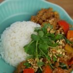 Solenn Heussaff Instagram - This is my version of curry stew using @meetunmeat.ph Giniling This sweet, spicy, crunchy and savory mix of vegetables, peanut butter and curry is so yummy, try it! Recipe: 1 tbs coconut oil 1 onion minced 2 tbs minced ginger 3 garlic cloves minced 3 tbs thai red curry paste 2 tbs soy sauce 14 ounce coconut milk 1 1/2 cup stock ( or water) 1/4 cup peanut butter 2 sweet potatoes peeled and diced 2 carrots diced 1 red bell pepper 2 cups chopped kale Salt 1 pack Unmeat Giniling Serve with chopped peanuts amd cilantro #unBelievablyunMEAT #unMeatMondays