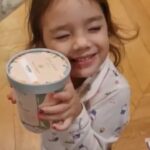 Solenn Heussaff Instagram - Tili's first time to try the Tahoney flavor which was made for her.