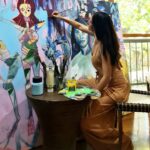 Solenn Heussaff Instagram - Sometimes, when you do something you love, time passes too quickly. Grateful to find time to work on this piece today. Bringing my packet of @cliumfibreofficial with me as it is definitely part of my everyday habit. #StartEveryDayRightWithCLIUM #PsylliumFiberForGutHealth #GutHealthIsSelfCare