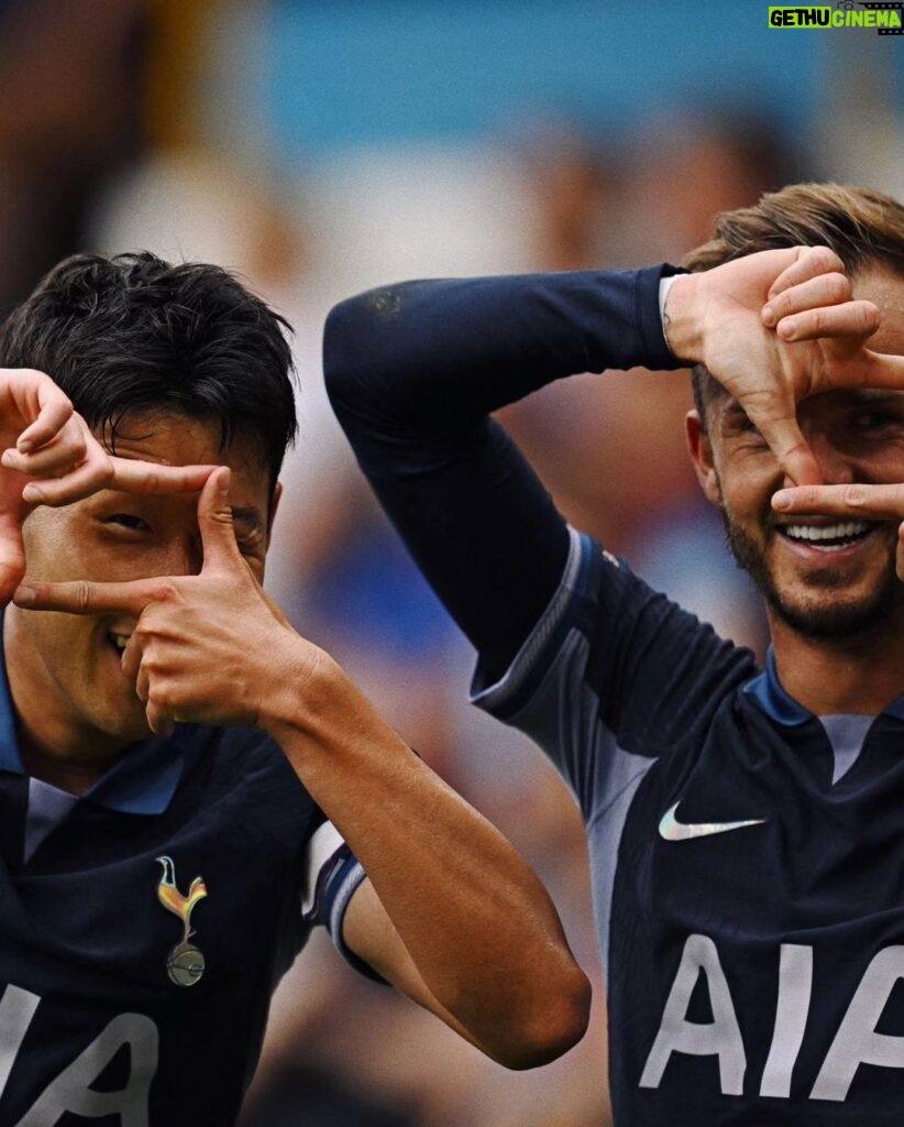 Son Heung-min Instagram - Proud of this amazing performance by the boys in tough stadium to play. Going to international break with a good mood 😁 Have a safe journey home everyone that came thank you for the big big support. COYS!!! 🤍⚽️⚽️⚽️