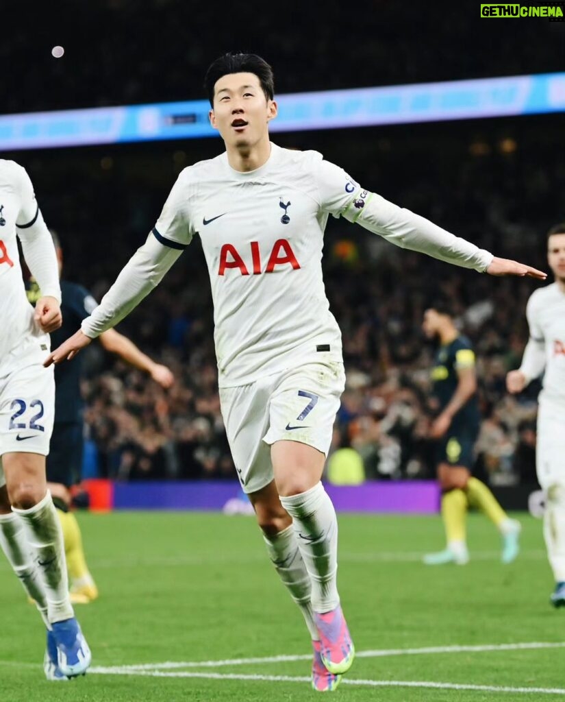 Son Heung-min Instagram - This is the reaction we wanted. Back to winning ways. Thank you for the love everyone. COYS!! 🤍 Tottenham Hotspur Stadium