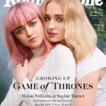Sophie Turner Instagram - Rolling stone 📸 @nicolenodland 👗 @stricola 💄 @naokoscintu 💇‍♀️ @raphaelsalley ♥️ @maisie_williams