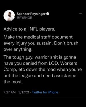 Spencer Paysinger Instagram - I’m fine…but what about Coop?!