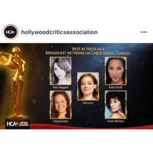 Stacey Leilua Instagram - My first nomination ever! How exciting.. #YoungRock is also nominated for Best Broadcast Network Series (comedy) - Thank you to the @hollywoodcriticsassociation for the love 🥰✊🏽 Leeeeets Goooo Team #YoungRock! @nbc @nbcyoungrock and big BIG love to my fellow show nominees @officialjosephleeanderson  @atuisila @therock and all the amazing people who made this series a hit 💪🏽❤️📺 

Repost @hollywoodcriticsassociation 
・・・
The nominees for Best Actress in a Broadcast Network or Cable Series Comedy are: 

Daisy Haggard for Breeders (FX)
Jane Levy - Zoey’s Extraordinary Playlist (NBC)
Robin Thede - A Black Lady Sketch Show (HBO)
Stacey Leilua - Young Rock (NBC)
Tracee Ellis Ross - black-ish (ABC)

#HCATVAwards