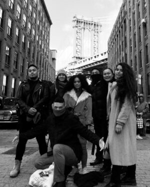 Stacey Leilua Instagram - Missing my Wild Mailes today and reminiscing about the time we took over NYC. Sigh. I look forward to the day I can do it again with you all somewhere somehow. Time travelling through my phone in lockdown and sending love 😂 #WildDogsUnderMySkirt #SohoPlayhouse #NewYork #PacificTheatre 🐕🖤