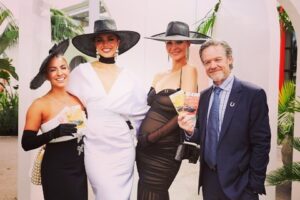 Stefan Dennis Instagram - A Day at the Races! Out here @flemingtonvrc with fellow ambassadors Lorinska Merrington, Rachel Watts & Olivia Molly Rogers, to promote and help raise funds for #pinandwinforchildhood for Australian Childhood Foundation @AusChildhood  Fingers crossed for a truckload of dosh to help kids in trouble.