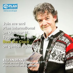 Stefan Dennis Instagram - I don’t want to imagine another five generations of girls being denied education or being subjected to violence. Do you?
 
Join me on October 11 for Plan International’s first ever Giving Day.
 
131 years is too long to wait for gender equality, but together we can Beat the Clock.
 
To find out more about giving day on #internationaldayofthegirl and register your interest head to https://givingday.plan.org.au or click the link in my bio.
 
#131yearstoolong #itsabouttime #wewontwait #beattheclock
