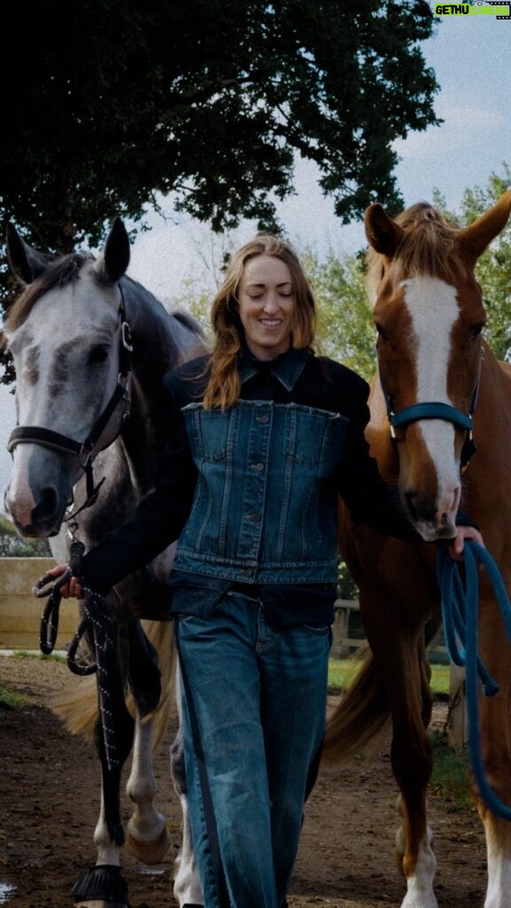 Stella McCartney Instagram - HEALING POWER OF HORSES: Photographer @DaisyWalker shares on how she saved her horses – and they saved her. Wearing #StellaWinter23 regenerative cotton denim, Daisy is captured at her farm with her ‘boys’ – William and Bilbo.  We have joined forces with @TheChopraFoundation’s @NeverAlone.Love to celebrate horses and their healing abilities, supporting mental health through #equinetherapy. Read Daisy Walker’s full #HealingPowerofHorses story at stellamccartney.com. #StellaMcCartney #DaisyWalker
