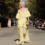 Stella McCartney Instagram - STELLA’S SUSTAINABLE MARKET: Polka dots. Recurring through the collection, reinterpreted as beaded embellishments, decorating bustiers, appearing as panels on volume gowns. The Summer 2024 collection is crafted with 95% conscious materials, making it our most responsible edit to date. Watch the #StellaSummer24 runway show at stellamccartney.com. Credits Wearable art by @AndrewLoganSculptor, exclusively for Stella McCartney #StellaMcCartney #ParisFashionWeek #PFW #StellasSustainableMarket Marché Saxe-Breteuil