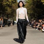 Stella McCartney Instagram - STELLA’S SUSTAINABLE MARKET: Transparency and opacity. Appliqués laid on repurposed tulle, polka dots on organic taffeta, bead embellishments on semi-sheer chiffon. The Summer 2024 collection is crafted with 95% conscious materials, making it our most responsible edit to date. Watch the #StellaSummer24 runway show at stellamccartney.com. Credits Wearable art by @AndrewLoganSculptor, exclusively for Stella McCartney #StellaMcCartney #ParisFashionWeek #PFW #StellasSustainableMarket