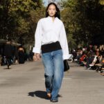 Stella McCartney Instagram - STELLA’S SUSTAINABLE MARKET: A play with proportions. Cropped tailcoats and waffle-knit vests over volume trousers, slim and roomy trenches, tiny #Falabella triangles and #Frayme bucket bags in knotted hemp mesh. Watch the #StellaSummer24 runway show at stellamccartney.com. Credits Wearable art by @AndrewLoganSculptor, exclusively for Stella McCartney #StellaMcCartney #ParisFashionWeek #PFW #StellasSustainableMarket Marché Saxe-Breteuil