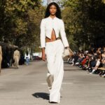 Stella McCartney Instagram - STELLA’S SUSTAINABLE MARKET: A play with proportions. Cropped tailcoats and waffle-knit vests over volume trousers, slim and roomy trenches, tiny #Falabella triangles and #Frayme bucket bags in knotted hemp mesh. Watch the #StellaSummer24 runway show at stellamccartney.com. Credits Wearable art by @AndrewLoganSculptor, exclusively for Stella McCartney #StellaMcCartney #ParisFashionWeek #PFW #StellasSustainableMarket Marché Saxe-Breteuil