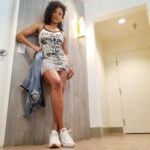 Stephanie Charles Instagram - So...ummm. I couldn’t choose which shoes goes best with this dress. Any suggestions? Reebok or the Converse🤷🏽‍♀️🤷🏽‍♀️🤷🏽‍♀️🤷🏽‍♀️📸 #trivialquestion #stephaniecharles #picoftheday #itsthelittlethings #actress🎬 #actresshot