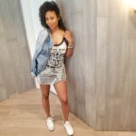 Stephanie Charles Instagram - So...ummm. I couldn’t choose which shoes goes best with this dress. Any suggestions? Reebok or the Converse🤷🏽‍♀️🤷🏽‍♀️🤷🏽‍♀️🤷🏽‍♀️📸 #trivialquestion #stephaniecharles #picoftheday #itsthelittlethings #actress🎬 #actresshot