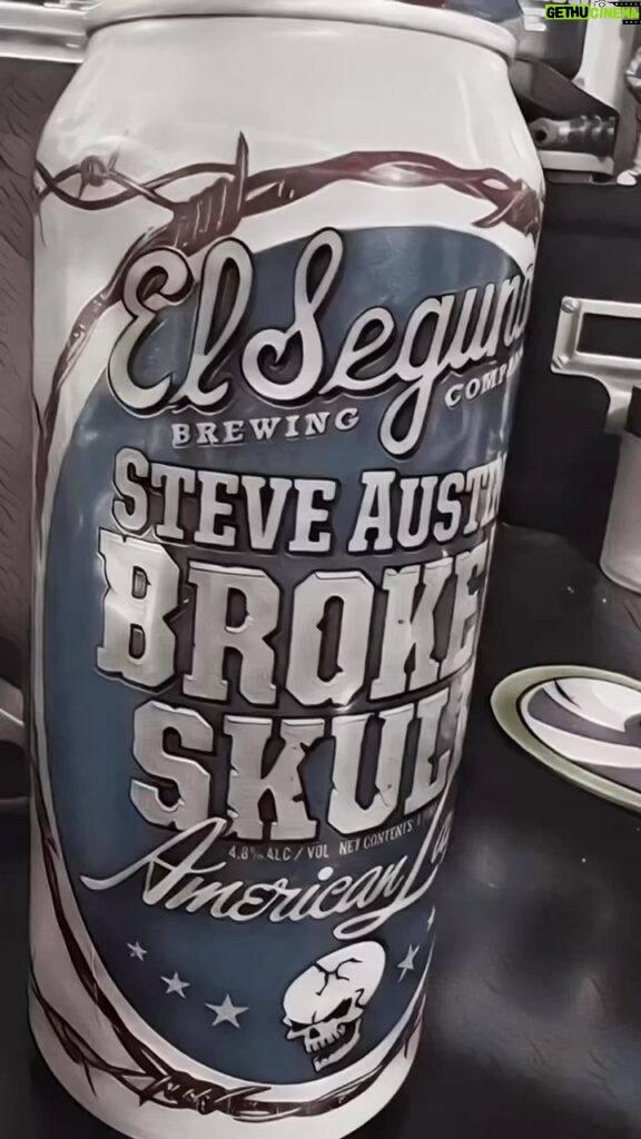 Steve Austin Instagram - 🔊⬆️ HELL YEAH!!! @brokenskullbeer @esbcbrews @gfiracing @maxxistires 📸 @jwaldaias #beer #craftbeer #esbc #brokenskullbeer Motörhead Born To Raise Hell