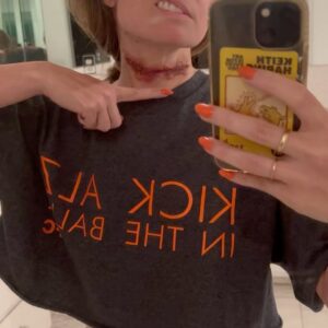Sugar Lyn Beard Instagram - WARNING: Fake neck wound* Few people remember the original Peter Pan story in which Wendy slits her own throat to escape the bad lost boys, only to come to life again and be surrounded by gay cowboys where she finds true happiness. Don’t look it up, just trust me it’s true. *for the record I do not believe in slitting throats, under any circumstances.