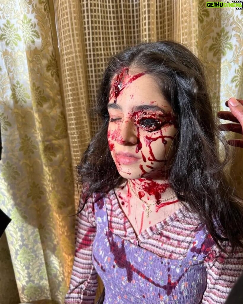 Suhani Sethi Instagram - Sofia ❤️ Swipeee for a surprise - ⚠️TW for 8th, 9th and 10th slide: prosthetic blood! #cuttputlli now streaming on @disneyplushotstar