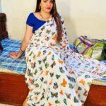 Sunitha Pandey Instagram - That butterflies 🦋 #sareelove #shootmode #instareels #sunita #behindthescenes #crimepetrol #picoftheday #sareefashion