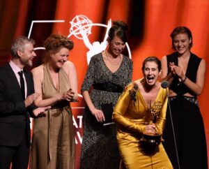 Susan Radder Instagram - An Emmy and a broken shoe, what more do you want!!✨ #iemmys