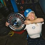 Sydney Sweeney Instagram - ahhhhhhh!!!!!! im super excited to share my newest workwear collection inspired by my new baby, a vintage @fordmustang 💙 #ad Disclaimer: Custom vehicle shown. Not available for sale. Always refer to the owner's manual before performing vehicle maintenance. Limited supply available.