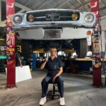 Sydney Sweeney Instagram - ahhhhhhh!!!!!! im super excited to share my newest workwear collection inspired by my new baby, a vintage @fordmustang 💙 #ad Disclaimer: Custom vehicle shown. Not available for sale. Always refer to the owner's manual before performing vehicle maintenance. Limited supply available.