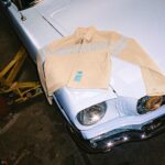 Sydney Sweeney Instagram - ahhhhhhh!!!!!! im super excited to share my newest workwear collection inspired by my new baby, a vintage @fordmustang 💙 #ad Disclaimer: Custom vehicle shown. Not available for sale. Always refer to the owner's manual before performing vehicle maintenance. Limited supply available.