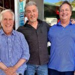 Sylvester Stallone Instagram - Spending a great afternoon with my very, very long time friend Henry Winkler. Great guy , great actor , and hysterical Jon Lovits and my very talented brother, the Frankster! @frank.stallone
