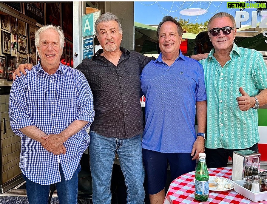 Sylvester Stallone Instagram - Spending a great afternoon with my very, very long time friend Henry Winkler. Great guy , great actor , and hysterical Jon Lovits and my very talented brother, the Frankster! @frank.stallone
