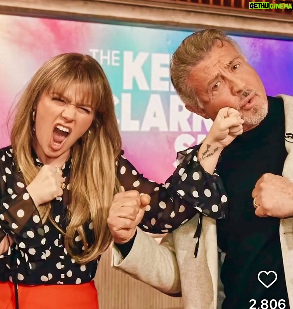 Sylvester Stallone Instagram - The family and I just finished appearing on the @kellyclarkson show she is an incredible talent and punches hard!